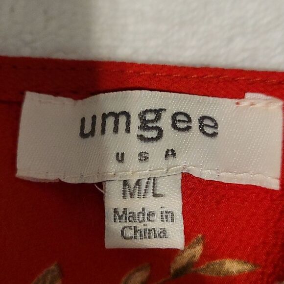 Umgee red floral cover up - Picture 5 of 6